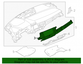 Front panel bracket Audi A3 22-26