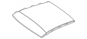 Panorama assembly front Mercedes C-class W205 15-21 black curtain, scratches