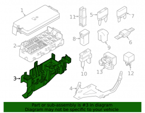 Ford Flex 13-19 Underhood Fuse Box Housing
