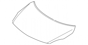 The bare hood of a 2020-23 Nissan Versa