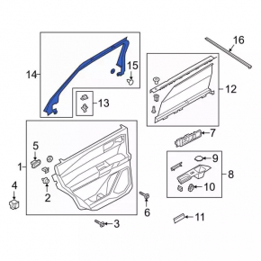 Door trim inner front left Ford Explorer 20-