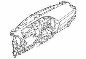 Torpedo front panel without AIRBAG Ford Bronco Sport 21-25 black