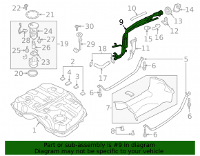 Fuel filler neck Mazda CX-9 16-