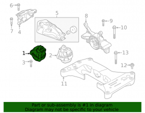 Right engine mount BMW 3 G20 21-25 2.0T RWD