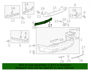 Cadillac CTS 14-16 Rear Bumper Absorber
