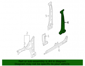 Body pillar central right VW Taos 22-25
