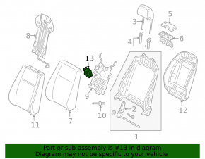 Audi Q8 19-25 passenger seat back blower