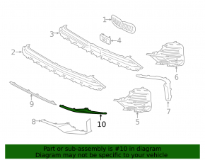 Front bumper molding left BMW X7 G07 19-22 chrome