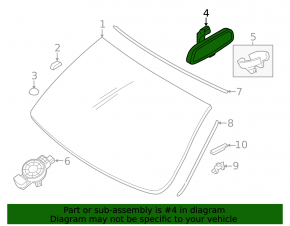 Interior mirror BMW X5 F15 14-18 for rain sensor, auto-dimming, auto-high beam