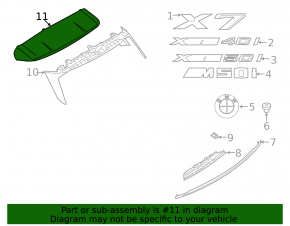 Spoiler for the trunk door BMW X7 G07 19-