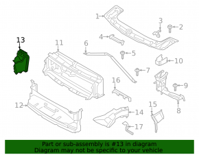 Additional radiator air duct, right, BMW 4 F36 18-20 M Pack
