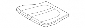 Rear seat cushion cover, 3rd row, right, BMW X7 G07 19-22, Vernasca leather, Schwarz