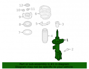 Front right shock absorber Hyundai Sonata 15-19
