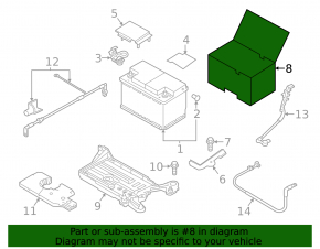 Battery housing VW Passat b8 16-19 USA