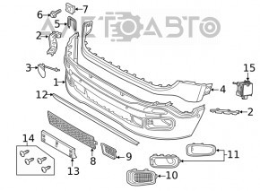 Jeep Renegade 15-18 pre-restored bare front bumper with plug, scratches