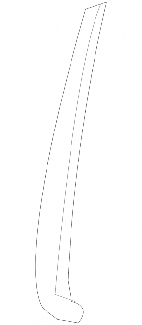 Subaru b9 Tribeca front left door glass guide