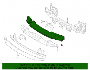 Upper front bumper absorber for Nissan Ariya 23-25