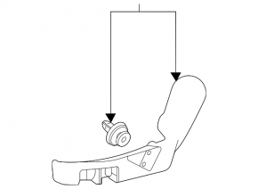 Side trim for the rear left seat of the 2nd row, left, Toyota Highlander 20-26, black, with a plug, scratches, broken fastener