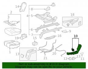 Side trim for the rear left seat of the 2nd row, left, Toyota Highlander 20-26, black, with a plug, scratches, broken fastener