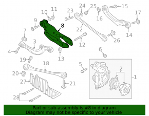 Lower arm under spring rear right Audi A6 C8 19-