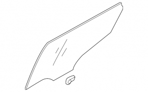 Glass of the rear left door Hyundai Santa FE Sport 13-18