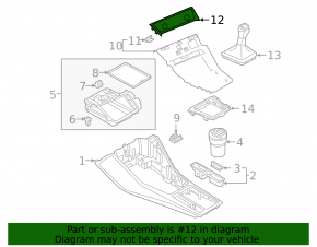 Audi Q3 83A 19-25 center console multimedia control trim, black