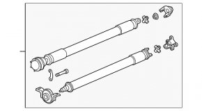 Driveshaft driveshaft GMC Terrain 10-17 2.4 rusty
