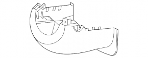 Kia K5 21-22 black steering column trim, 2 pieces, without start-stop