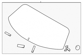Rear glass of the trunk door Hyundai Kona 18-23 with tinting