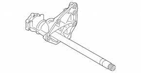Porsche Panamera 10-16 AWD Front Axle Bracket with Shaft