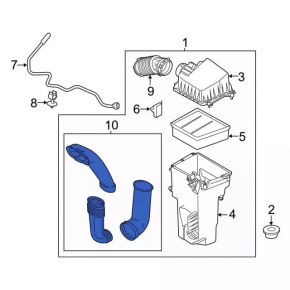 Air intake assembly Ford Fiesta 11-19 1.6