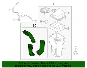 Air intake assembly Ford Fiesta 11-19 1.6