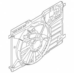 Radiator shroud diffuser assembly for Ford Transit Connect MK2 13-22 2.5 without fan control unit