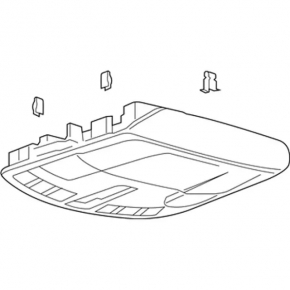 Lincoln MKC 15-19 front light without sunroof, black, broken mount