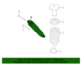 Rear left shock absorber for Ford Transit Connect MK2 13-18 long wheelbase