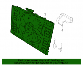Diffuser radiator shroud assembly Porsche Panamera 17-23 2.9, 4.0, hybrid