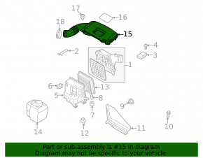 Air duct Subaru Outback 10-14 2.5