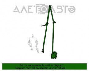 Passenger seat belt Fiat 500 12-19 black