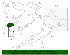 Catalytic Converter Left Infiniti Q50 16-20 3.0T