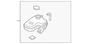 Coolant expansion tank for Hyundai Sonata 16-19