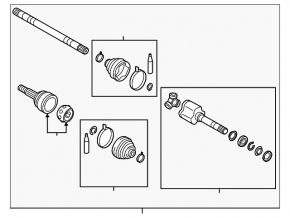 Front right axle shaft for Nissan Leaf 13-15