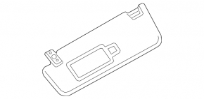 Left visor VW Atlas 18 - gray, without hook