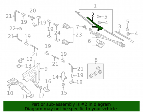 Right wiper arm Audi Q7 16-