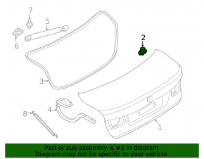 Boot lid bumper BMW 3 F30 12-18