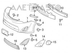 Front Bumper Naked Toyota Camry v50 12-14 USA LE XLE SIGNEDA