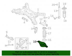 Lower arm under spring rear left Nissan Pathfinder 13-20 dented