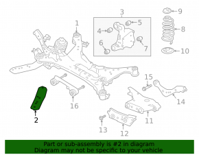 Rear subframe burdock front right Nissan Altima 19-24
