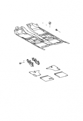Passenger floor covering Toyota Camry v40 beige, for dry cleaning