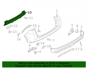 Rear bumper reinforcement Mitsubishi Eclipse Cross 18-20