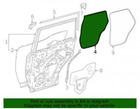Lexus GX 24-26 rear left door seal